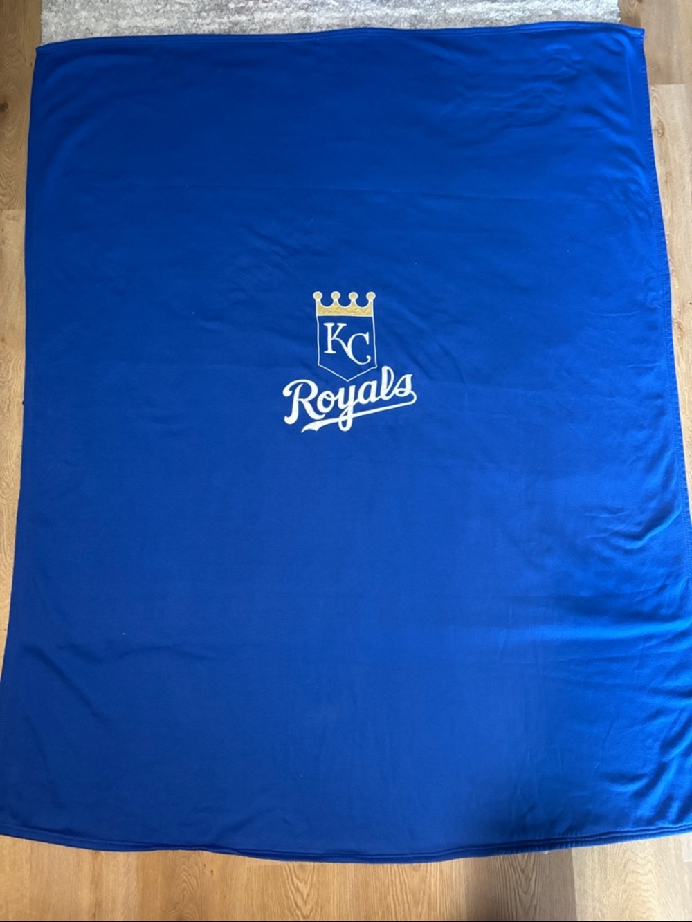 Kansas City Royals Blue Fleece Blanket - KC Royals Crown Logo